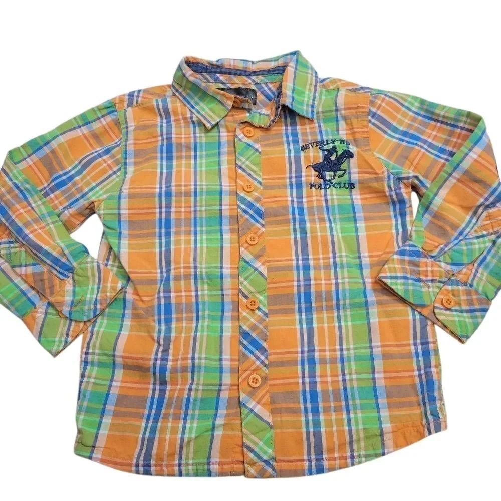 Beverly Hills Polo Club plaid shirt 4T